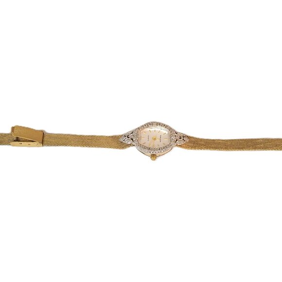 Vintage Gruen GR4748 Gold Ladies Quartz Diamond Wrist Watch Women's Jewelry - Picture 9 of 15